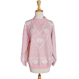 Jennifer Adams Vintage Pink Sweater Size Large